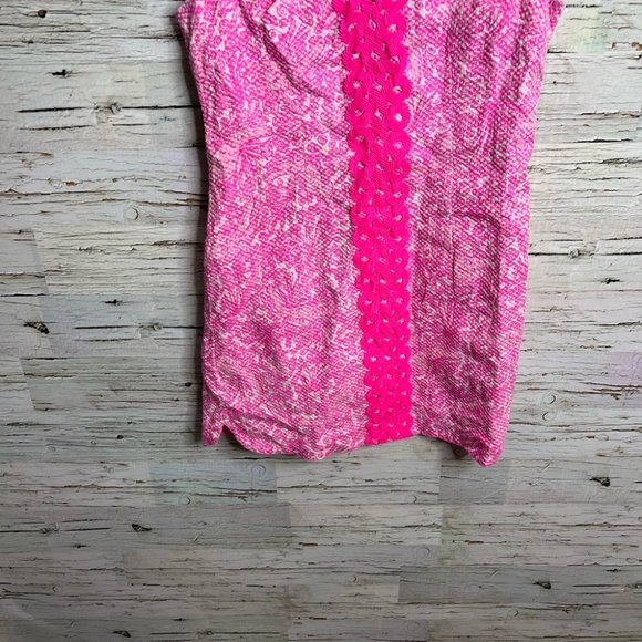 Lilly Pulitzer for Target See Ya Later Dress Pink Embroidered Women's Size 12 - Picture 2 of 10